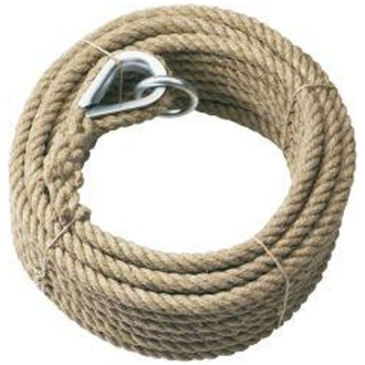 Hanfseil 20mm 30m lang mit Karabiner (70157)