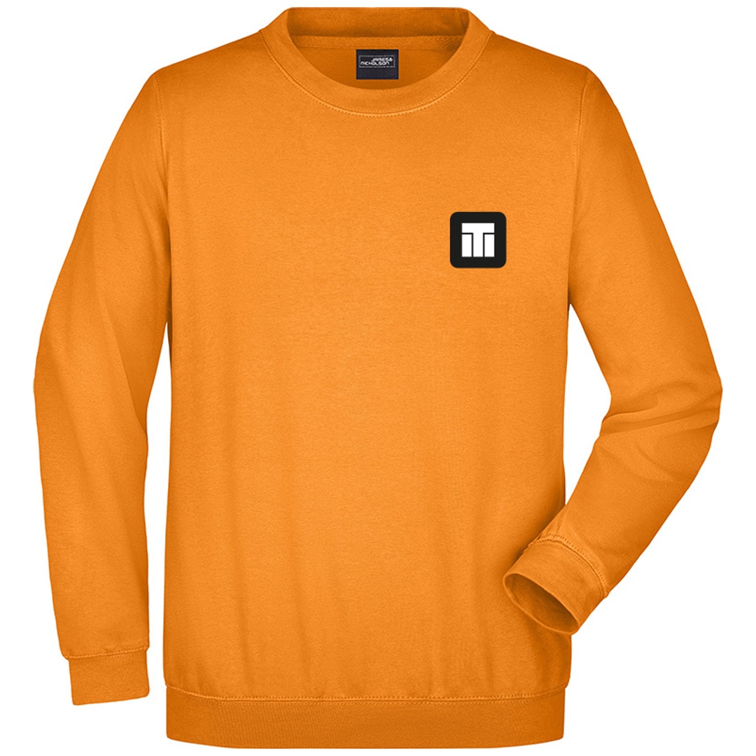 Tauber Bau-James & Nicholson Rundhals-Sweatshirt JN040 Gr. M orange