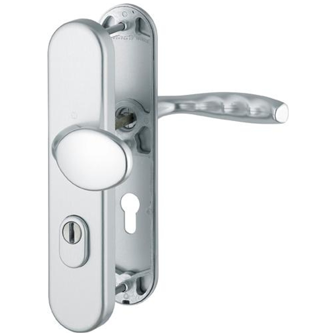 Hoppe Schutz-Wechselgarnitur New York mit Zylinderabdeckung Alu Natur Aluminium