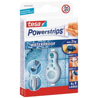 Tesa Powerstrips Waterproof Large Inh. 6 Stück