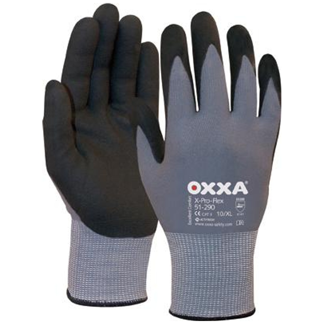 OXXA Montagehandschuh X-Pro-Flex, Gr. 9 grau-schwarz