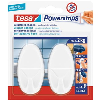 Tesa Powerstrips Haken Large Classic weiß