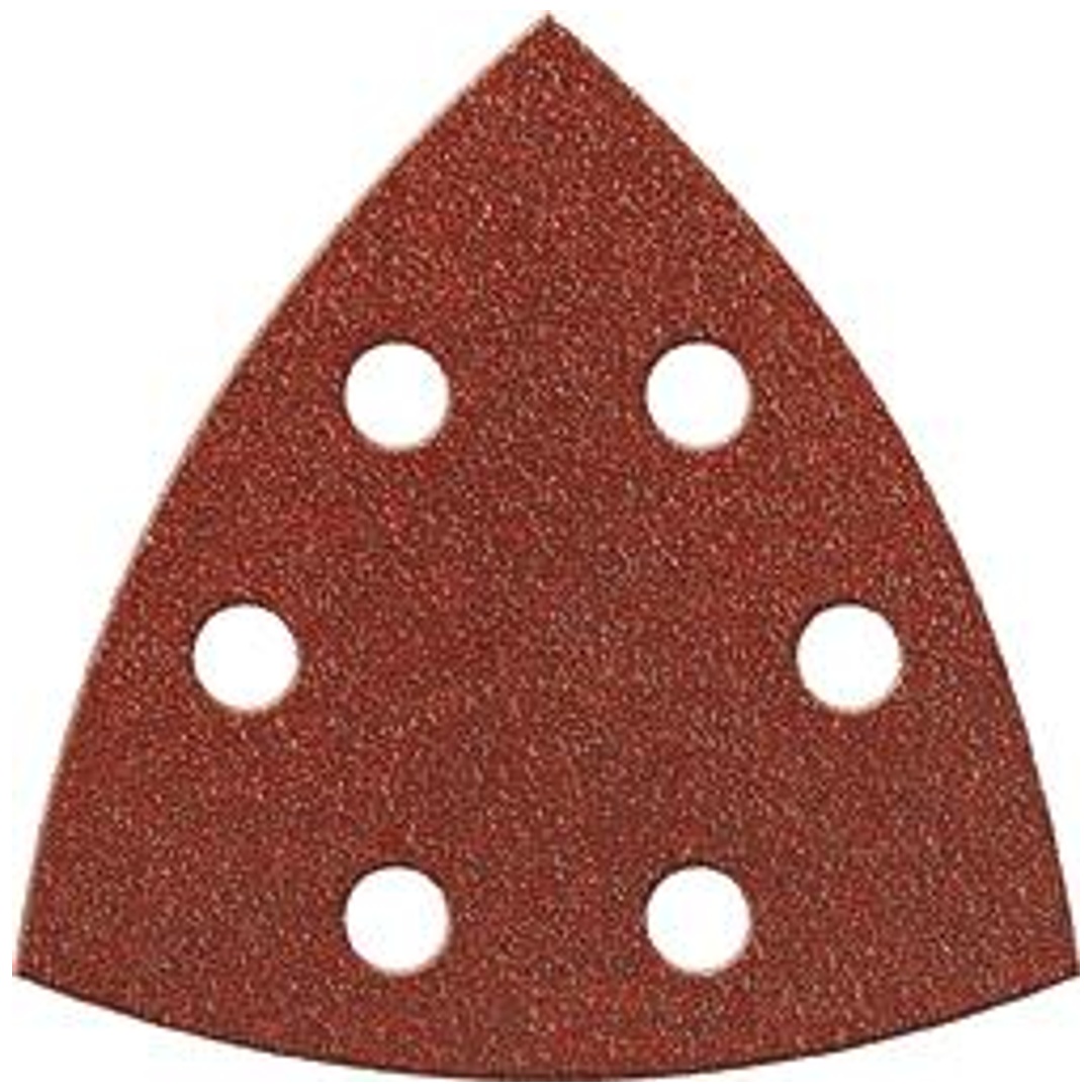 Fortis Klettschleifblatt Dreieck 94 x 94 mm, K 80, Korund, 6 Löcher