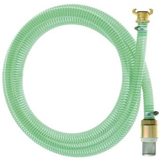 Karasto Spiralschlauch PVC, mit Saug-/Druckkupplung SD und Fußventil, 1", 7 m