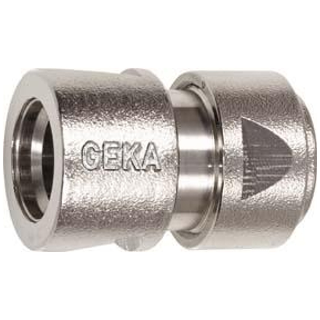 Karasto Schlauchstück 3/4 - 19mm MS Ni m. Spannmutter GEKA plus Stecksystem