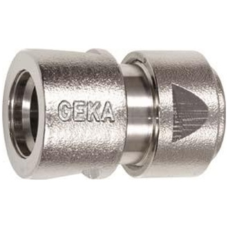 GEKA Schlauchstück 3/4" - 19mm MS Ni m. Spannmutter plus Stecksystem