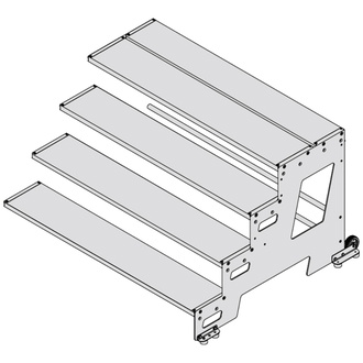 Hymer Erweiterungsmodul für Industrietritt 2271, Stufenbreite 600 mm, 4 Stufen