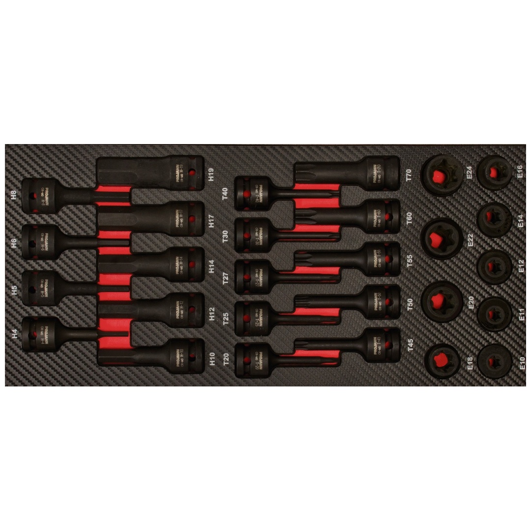 Projahn 1/2 Schlag Stecknuss Einlage TX+Innen-6kant 28-tlg.