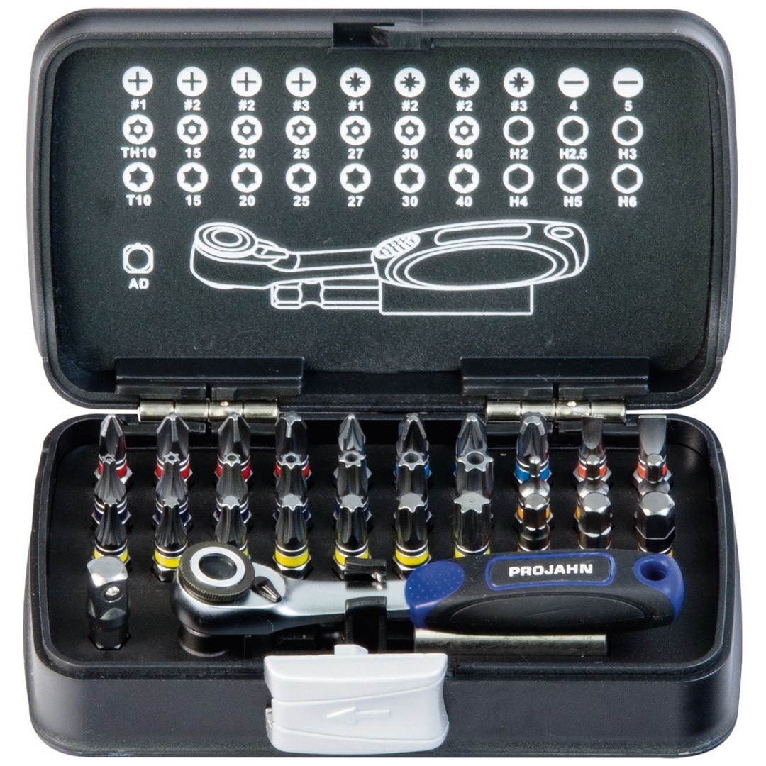 Projahn 1/4 Bit Box mit markierten Bits 33-tlg.