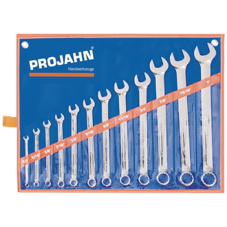 Projahn Gabelringschlüssel Set Zoll 12-tlg. 1/4" - 5/16" - 3/8" - 7/16" - 1/2" - 9/16" - 5/8" - 11/16" - 3/4" - 7/8" - 15/16" - 1"