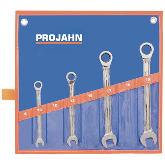 Projahn GearTech Schlüssel Satz Rolltasche 4-tlg. 10 - 13 - 17 - 19 mm