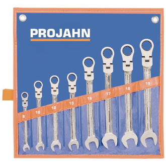 Projahn GearTech Schlüssel Satz flexibel Rolltasche 8-tlg. 8 - 10 - 12 - 13 - 16 - 17 - 18 - 19 mm