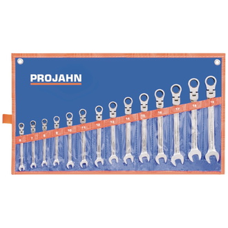 Projahn GearTech Schlüssel Satz Rolltasche flexibel 14 -tlg. 6 - 7 - 8 - 9 - 10 - 11 - 12 - 13 - 14 - 15 - 16 - 17 - 18 - 19 mm