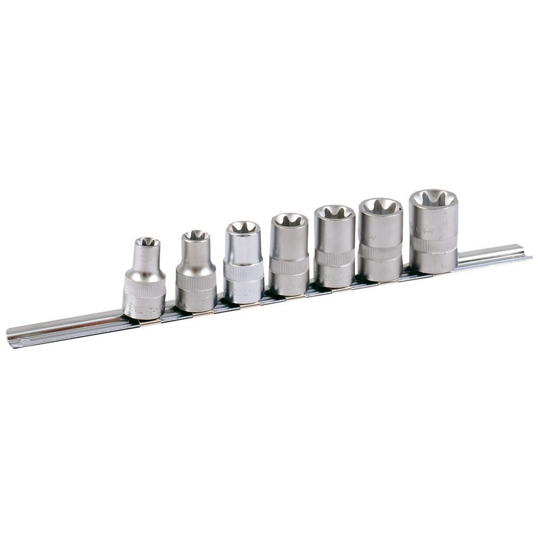 Projahn 1/2 Stecknuss Satz auf Schiene 7-tlg. E12 - E24