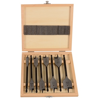 Projahn Flachholzbohrer-Set 8 teilig Durchmesser 12-16-18-20-22-25-28-32 mm