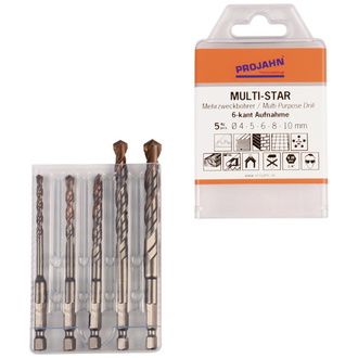 Projahn Multi-Star Satz 5-tlg. 6-kant 4, 5, 6, 8, 10 mm