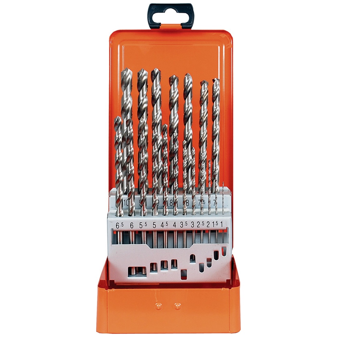 Projahn Metallkassette DIN 340 HSS-G 19-tlg. 1-10/0,5 mm