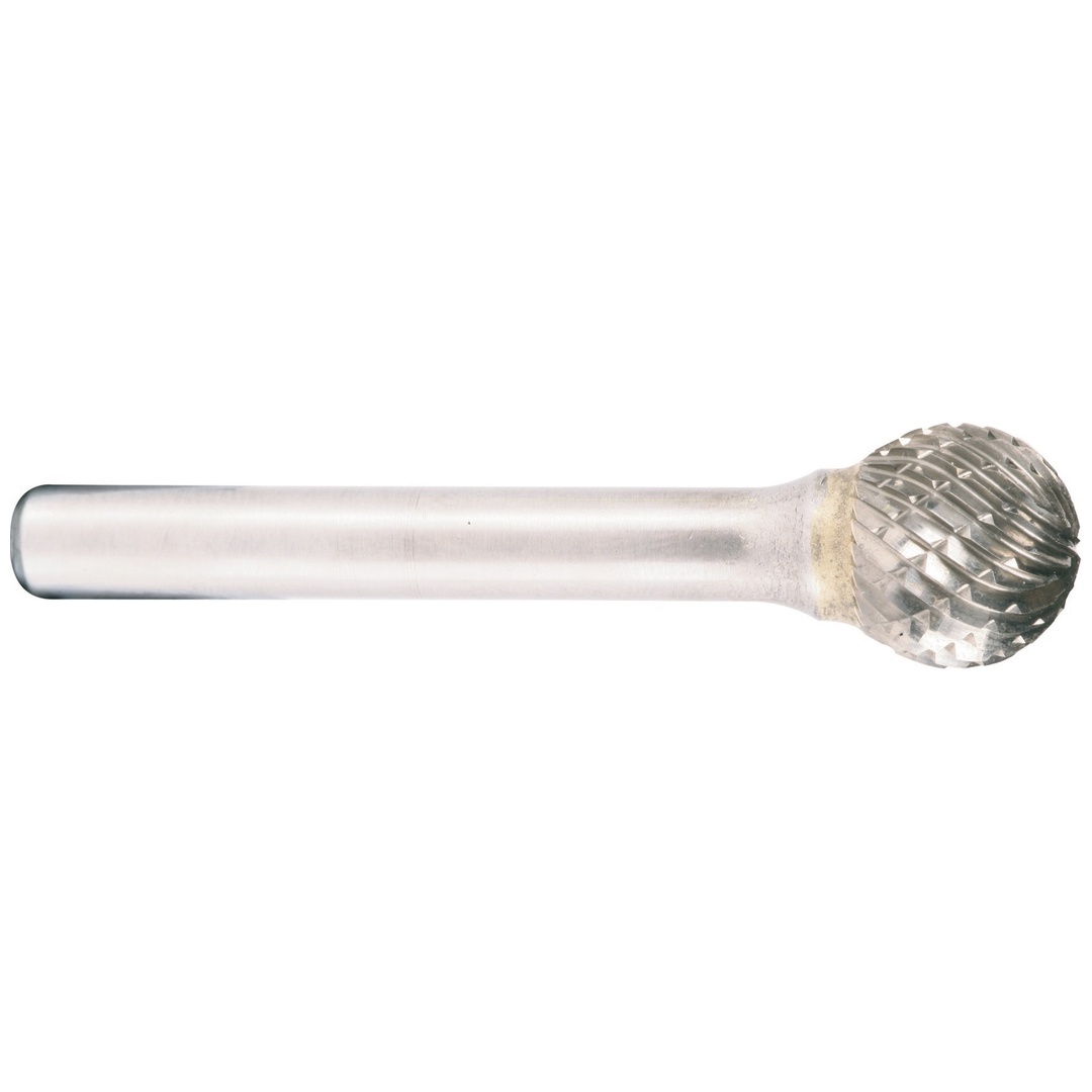 Projahn Hartmetallfräser, Form D Kugel d1 12.7 mm, Schaftd. 6.0 mm Schnellfrässchliff für Aluminium