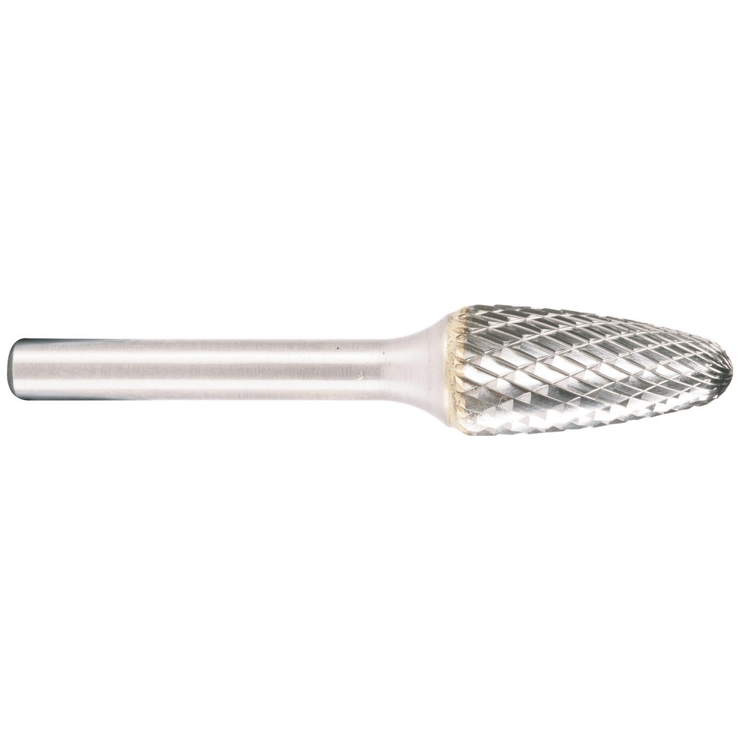 Projahn Hartmetallfräser, Form F Rundbogen d1 9.6 mm, Schaftd. 6.0 mm Schnellfrässchliff für Aluminium