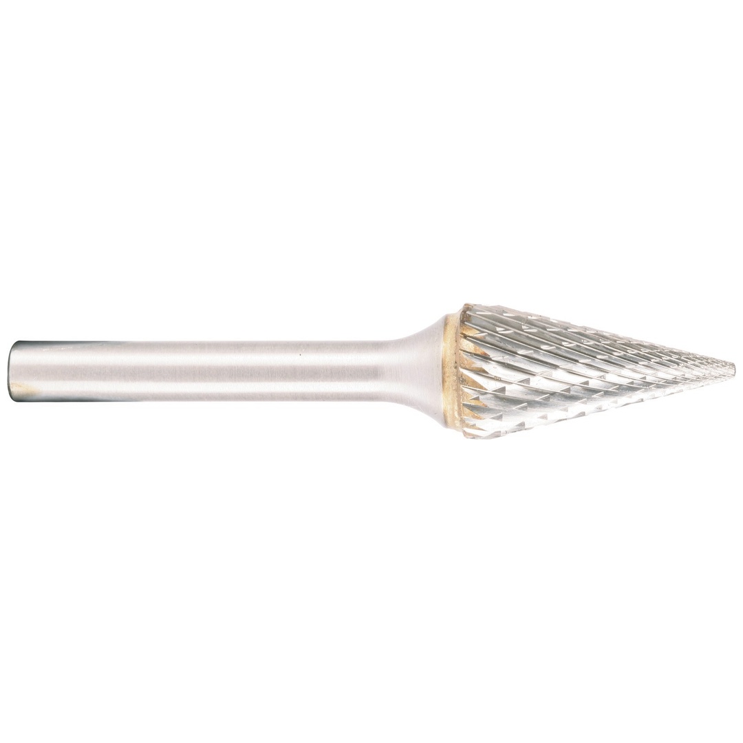 Projahn Hartmetallfräser, Form M Spitzkegel 22° d1 6.3 mm, Schaftd. 3.0 mm Kreuzverzahnung