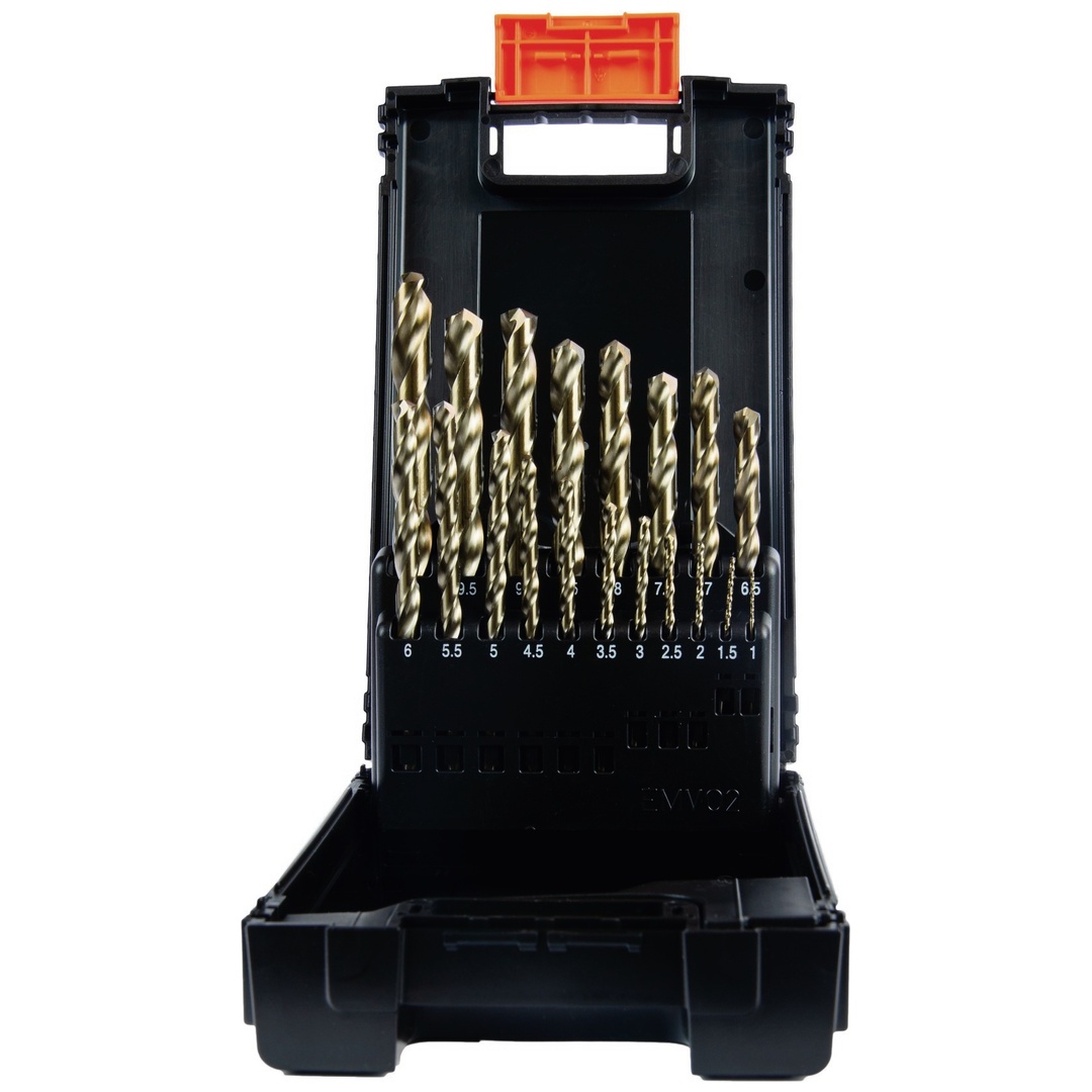 Projahn Kunststoff Kassette DIN 338 Typ Co8% N-HD 19-tlg. 1 - 10 mm/0,5 stgd.