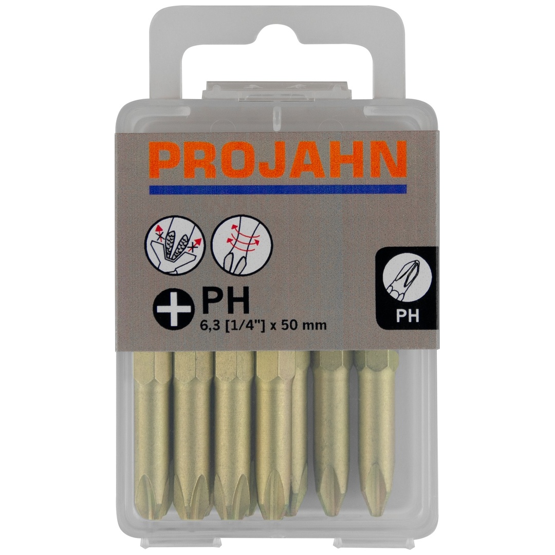 Projahn 1/4 STAR Bit L50 mm PH2 ZrN 10 Pack