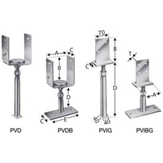 Simpson Stützenfuß PVDB120G