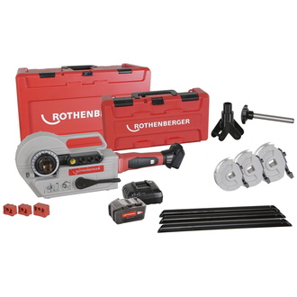 Rothenberger Biegemaschine "ROBEND 4000E" + Akku 18 V Li-Power, 4 Ah + Ladegerät (UK) + Set 15-22-28 mm