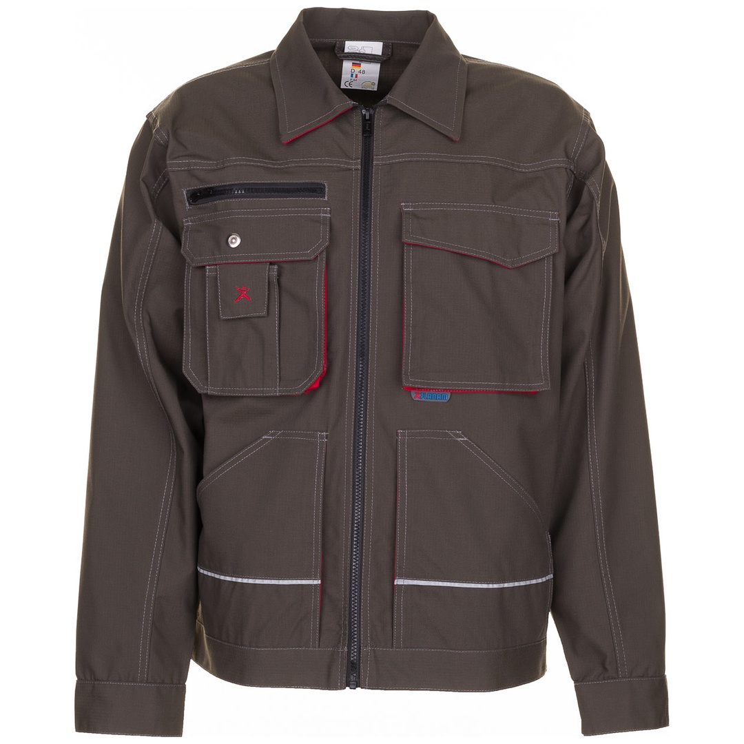 Planam Bundjacke Basalt Gr. 28 oliv/rot