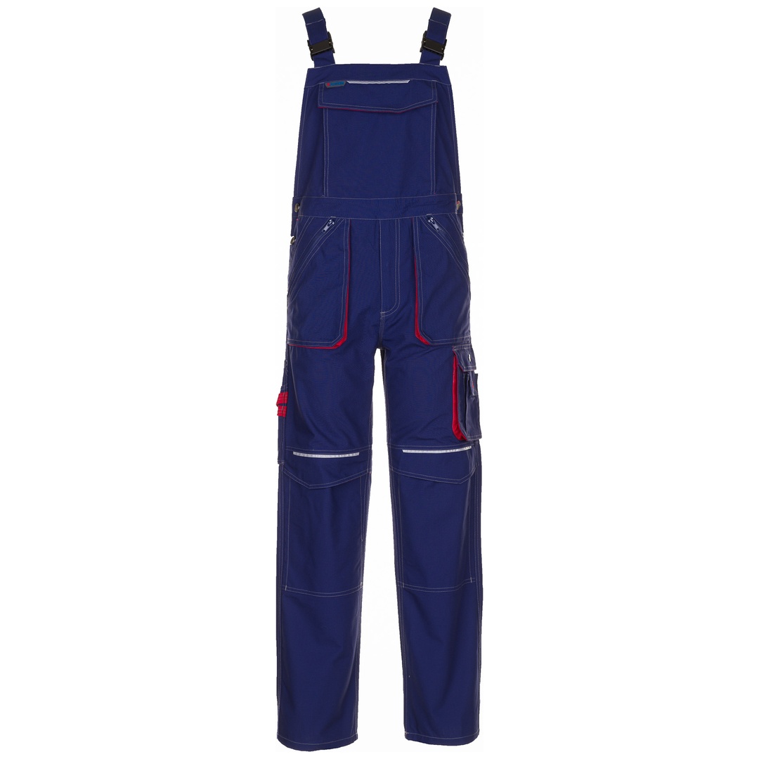 Planam Latzhose Basalt Gr. 62 marine/rot