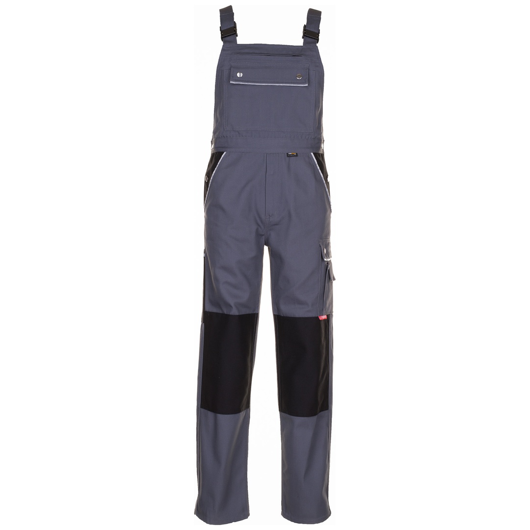 Planam Latzhose Canvas 320 Gr. 29 grau/schwarz