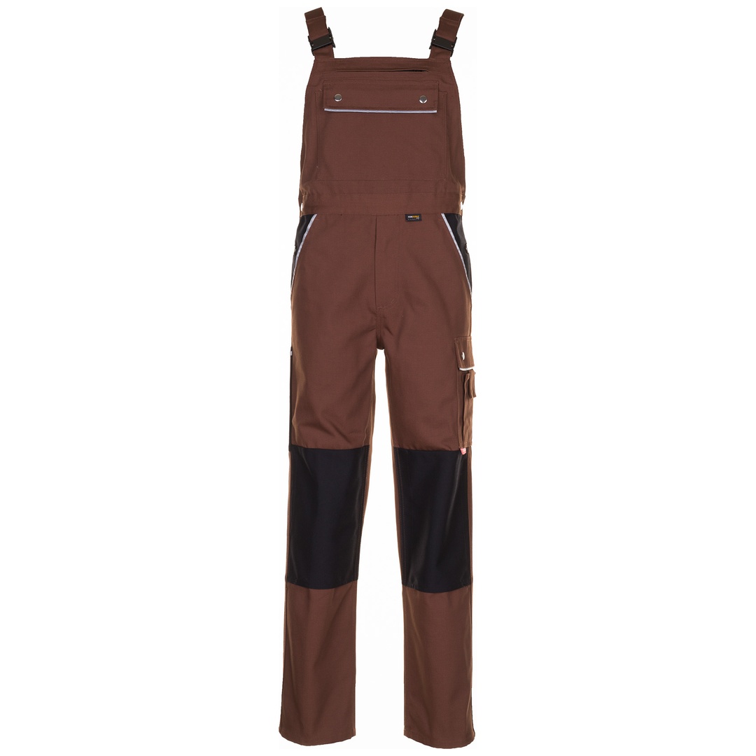 Planam Latzhose Canvas 320 Gr. 60 braun/schwarz