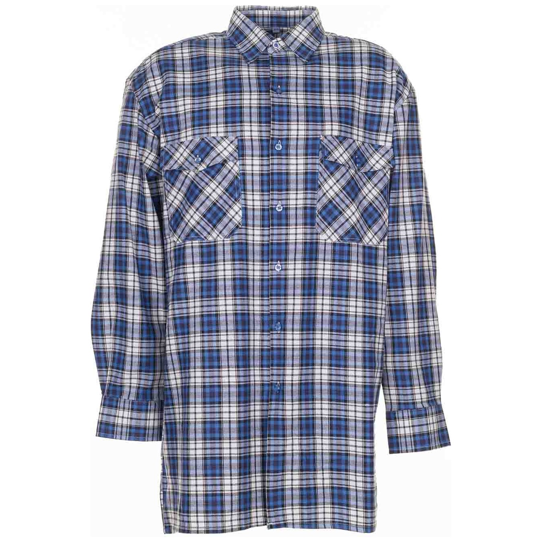 Planam Flanellhemd 2001 Gr. 39/40 blau kariert