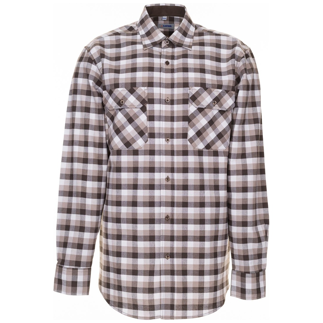 Planam Countryhemd langarm Gr. 43/44 stone kariert