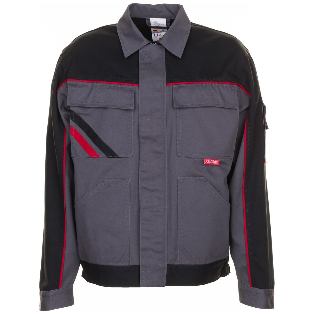 Planam Bundjacke Highline Gr. 48 schiefer/schwarz/rot