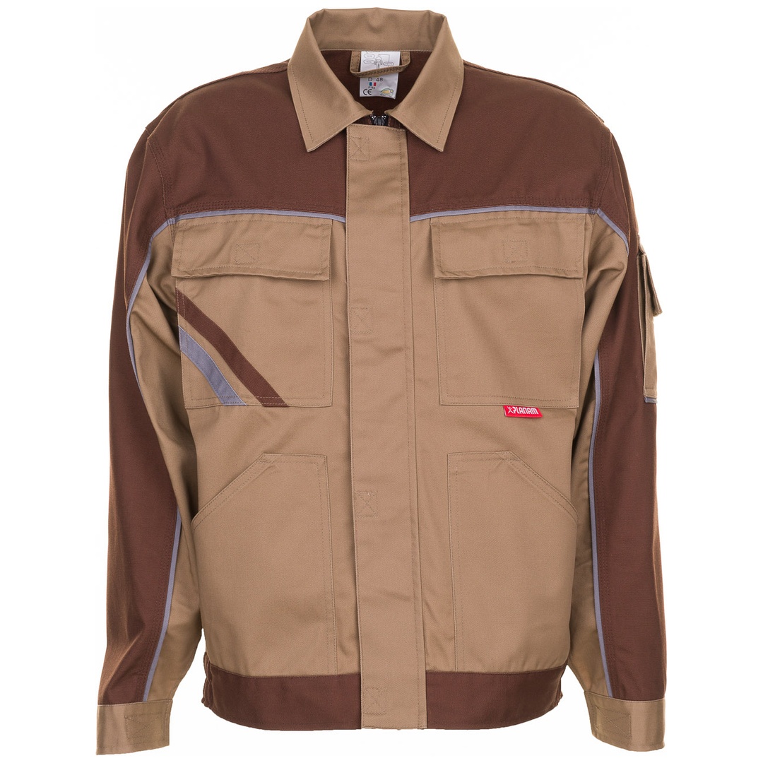 Planam Bundjacke Highline Gr. 58 khaki/braun/zink