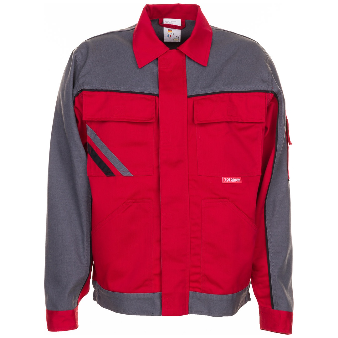 Planam Bundjacke Highline Gr. 98 rot/schiefer/schwarz