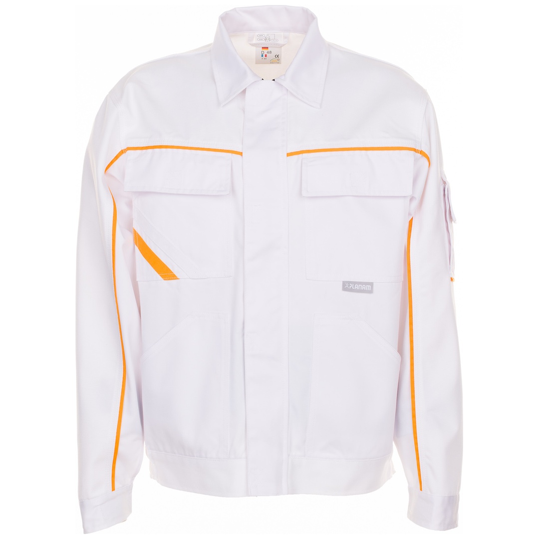 Planam Bundjacke Highline Gr. 38 reinweiß/gelb