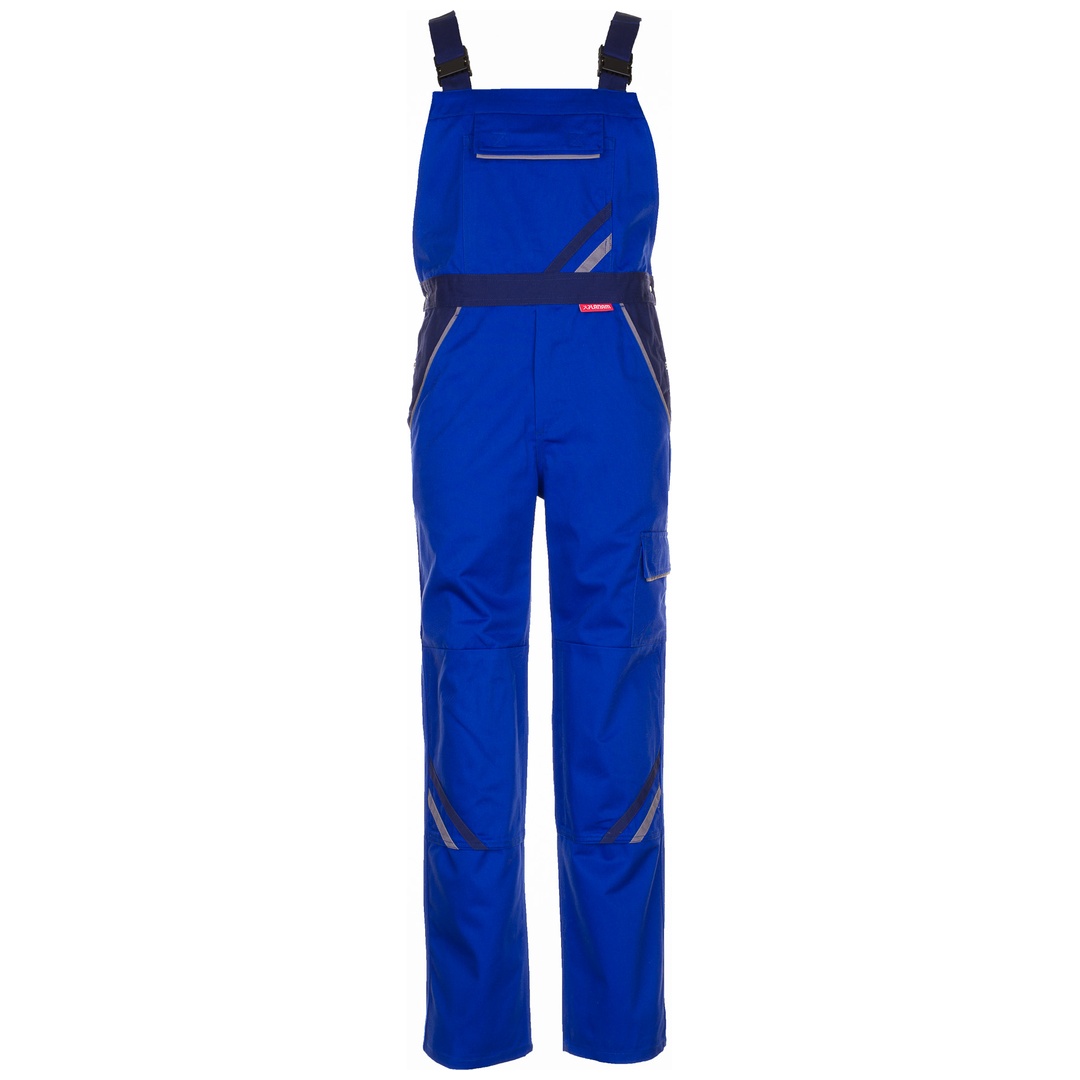 Planam Latzhose Highline Gr. 38 kornblau/marine/zink