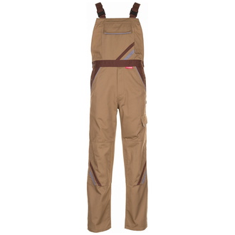 Planam Latzhose Highline Gr. 50 khaki/braun/zink