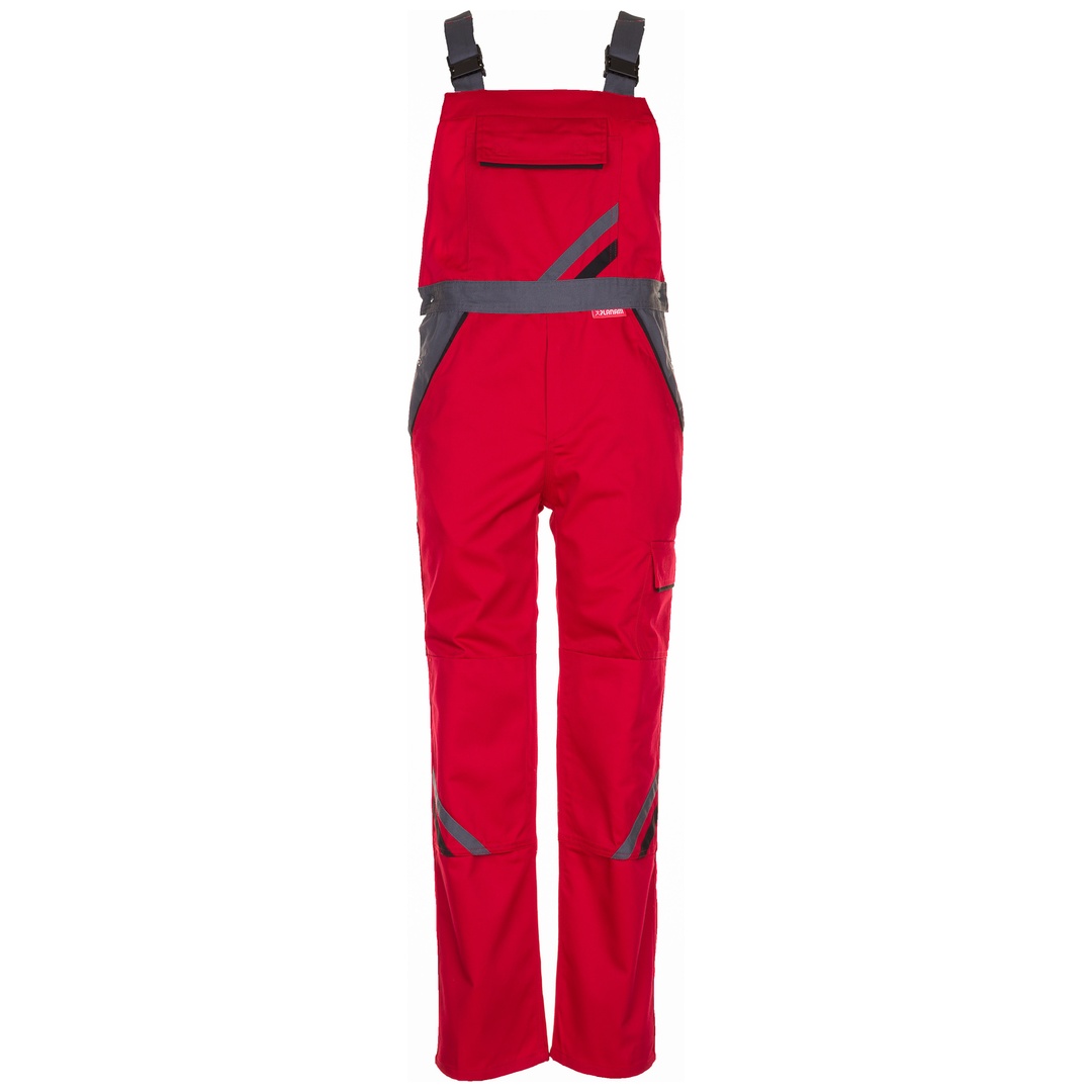 Planam Latzhose Highline Gr. 106 rot/schiefer/schwarz