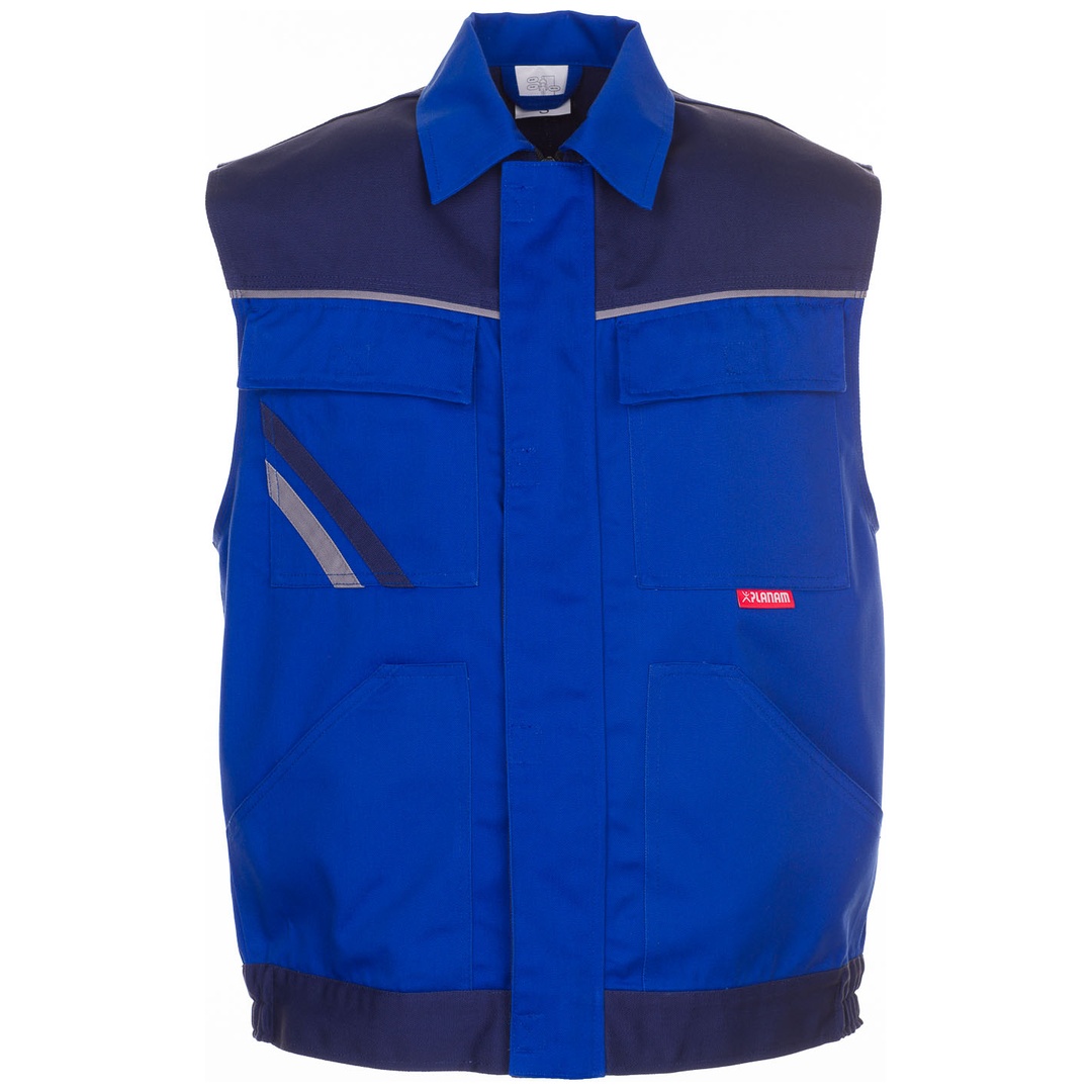 Planam Weste Highline Gr. 2XL kornblau/marine/zink