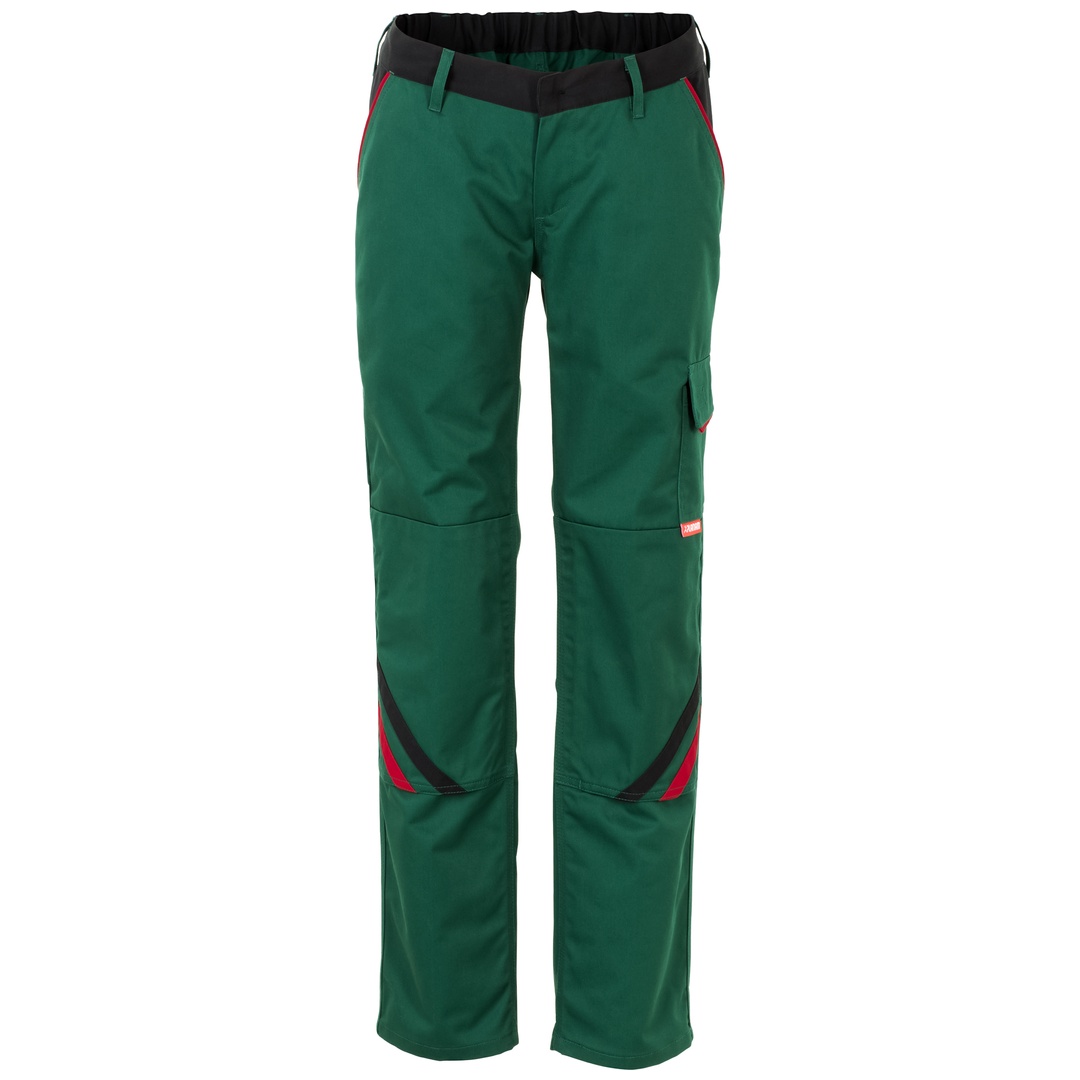 Planam Bundhose Highline Damen Gr. 44 grün/schwarz/rot