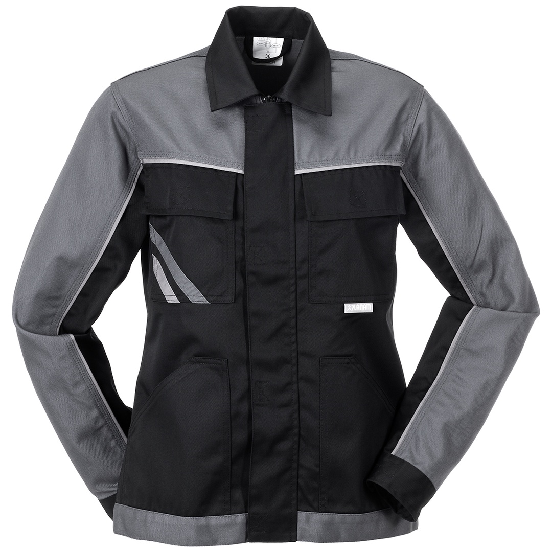 Planam Bundjacke Damen Highline Gr. 38 schwarz/schiefer/zink