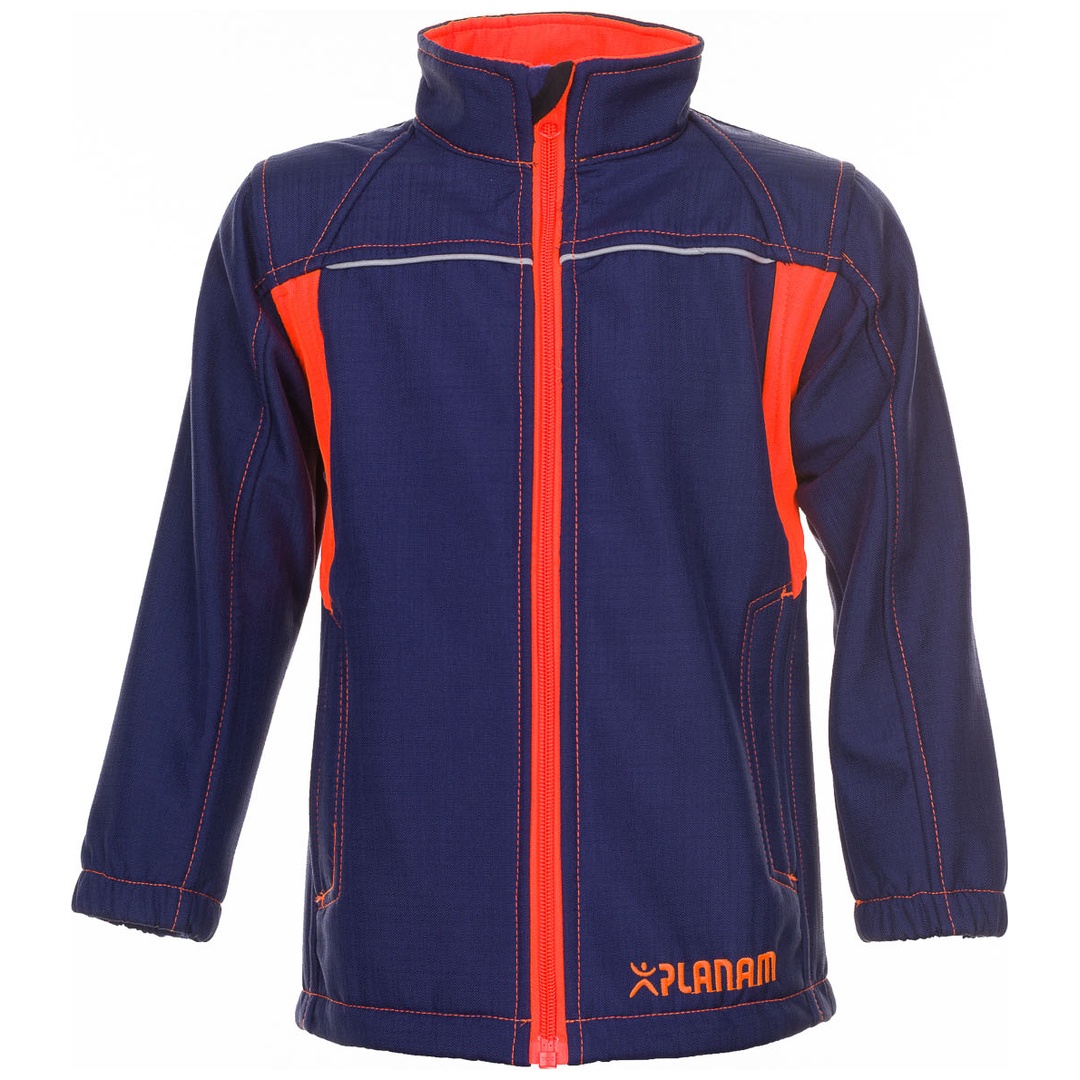 Planam Softshelljacke Kinder Gr. 122/128 marine/orange