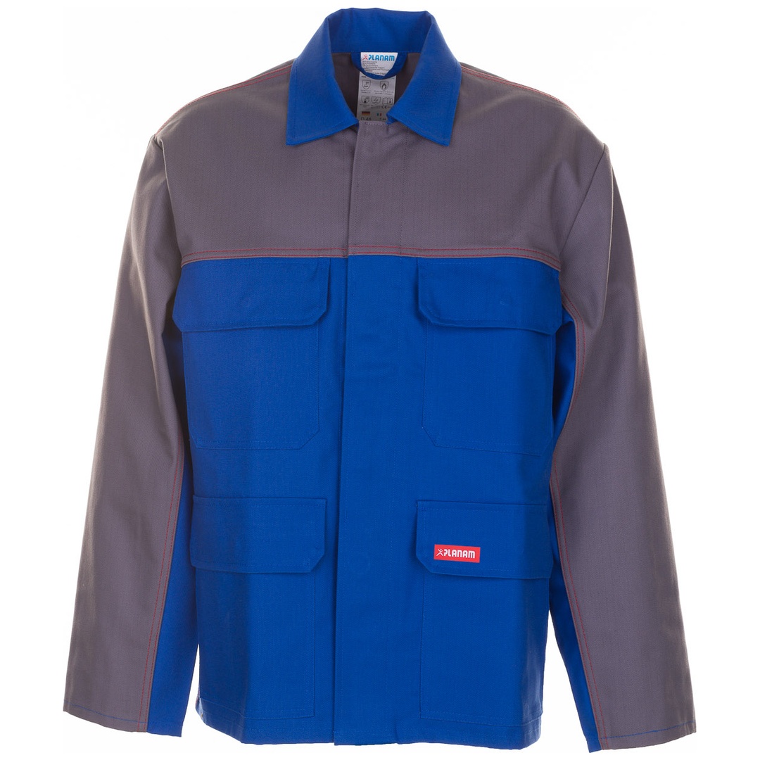 Planam Multinormjacke Major Protect 2-lagig, Gr. 58 kornblau/grau