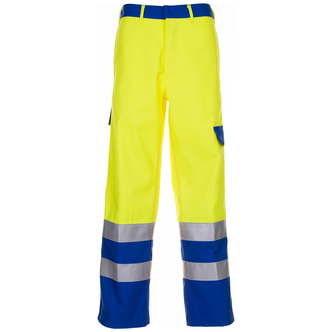 Planam Multinorm Bundhose Warnschutz Major Protect Gr. 94 warngelb/kornblau