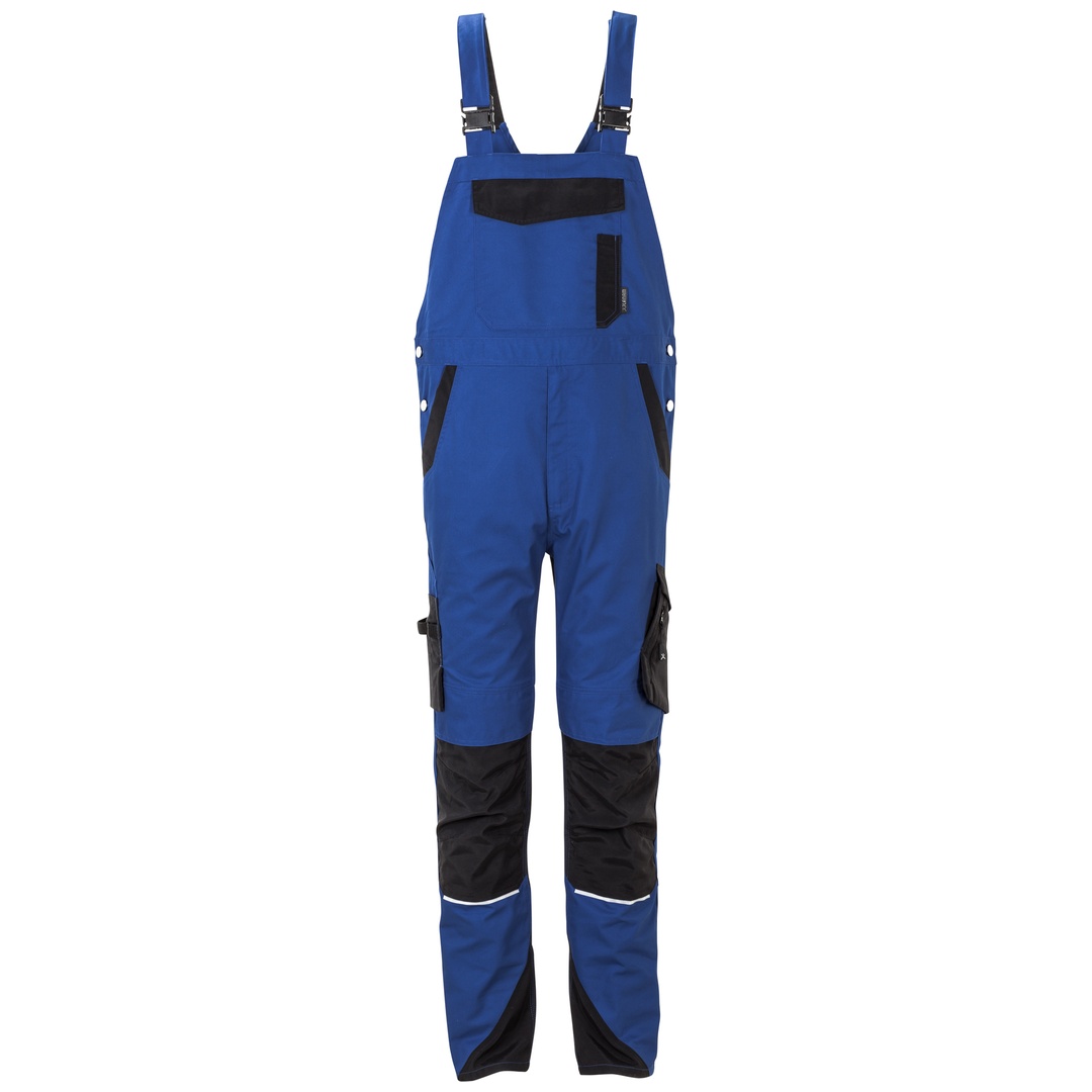 Planam Latzhose Norit Herren Gr. 106 kornblau/schwarz