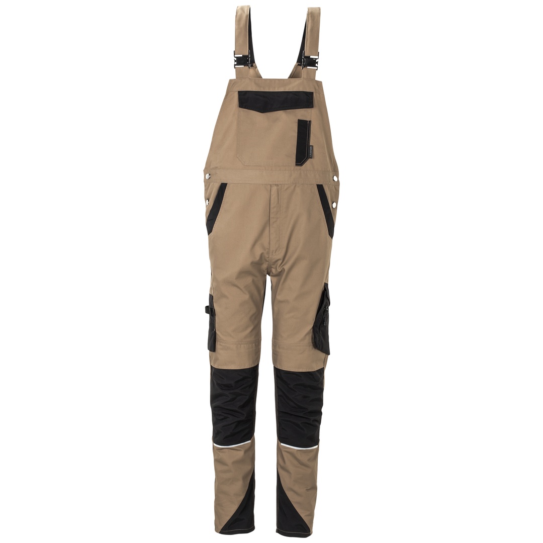 Planam Latzhose Norit Herren Gr. 44 sand/schwarz