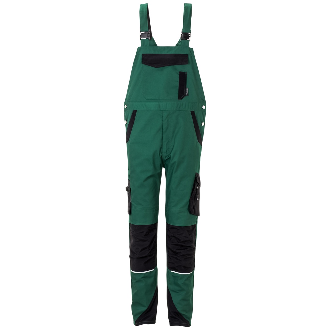 Planam Latzhose Norit Herren Gr. 60 grün/schwarz